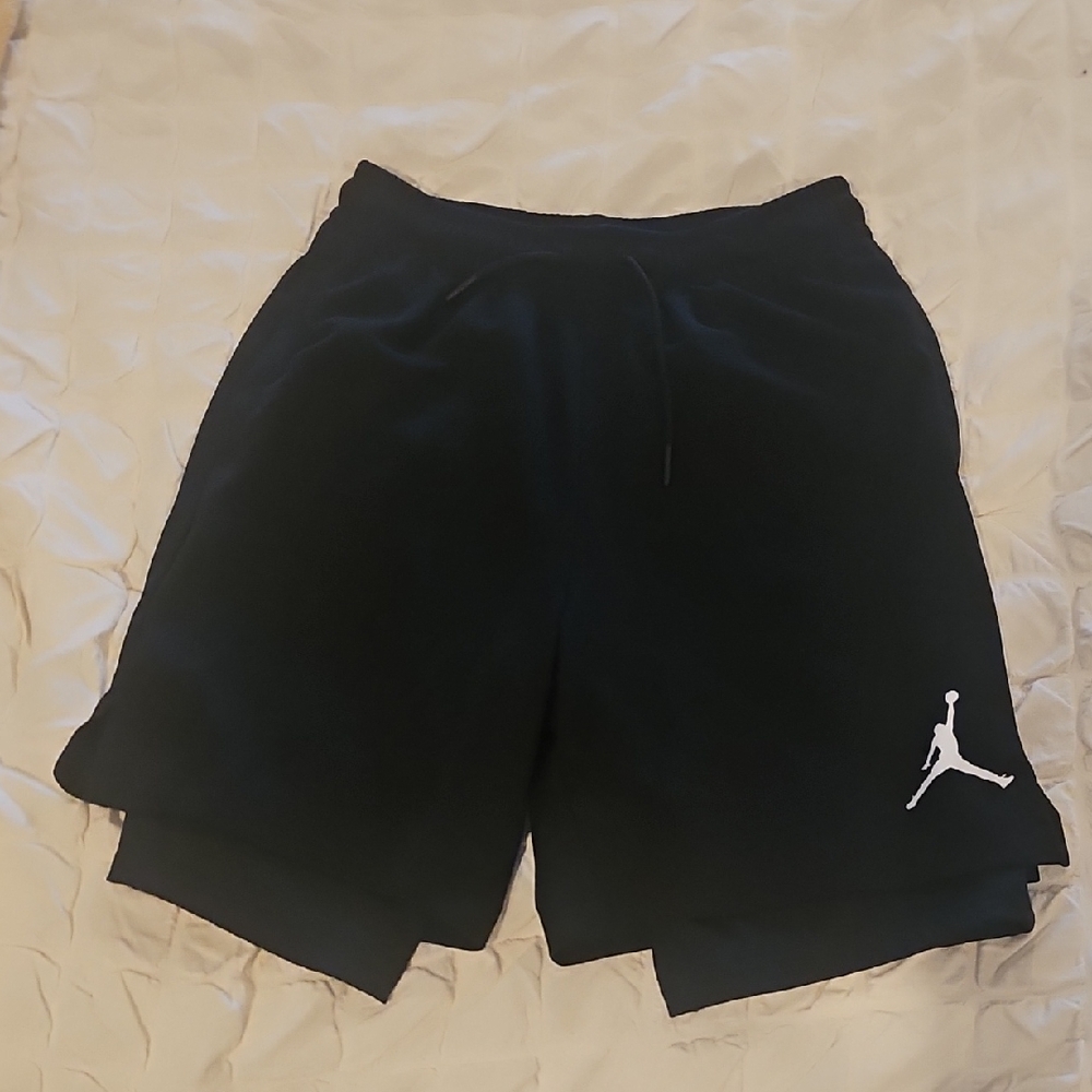 Jordan Black Shorts with White Logo